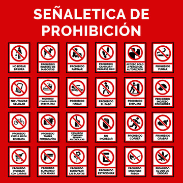 SE&Ntilde;AL&Eacute;TICA DE PROHIBICI&Oacute;N
