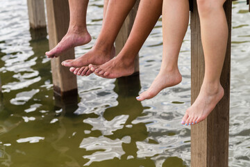 feet from the dock