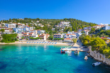 Amazing beach of Rousoum Gialos in Alonnisos island, Greece.