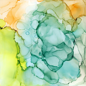 Colorful Abstract Alcohol Ink Painting