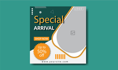 Latest Arrival Instagram sale banner template design