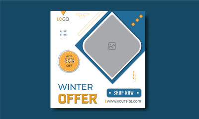 Winter social media sale banner.