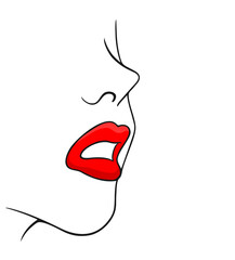 Design of attractive woman mouth