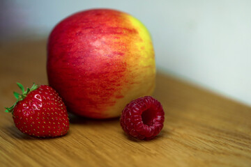 Fruits and berries at table