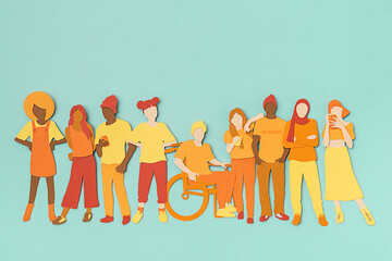 Group of diverse young people representing Gen Z