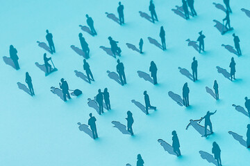 Unrecognizable group of people