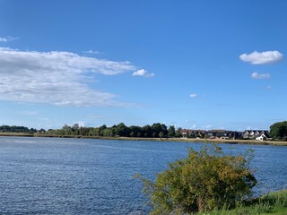 Obraz premium river and clouds