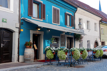 homely cozy restaurant on a quiet street in the old town