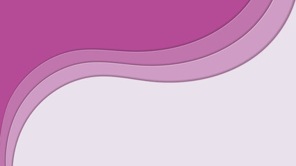 Abstract wavy pale pink and white background. Made in the style of paper cut.