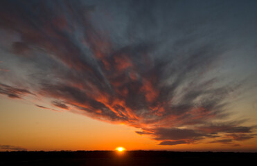 Fototapeta na wymiar Sunset with Clouds