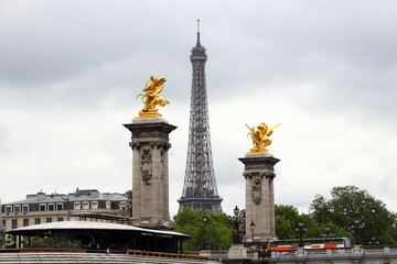 Photos taken while cruising along the Seine River on a tour boat.