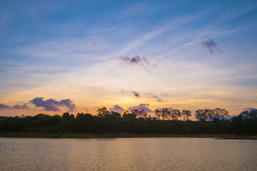 View from the pier of Ibiuna Dam