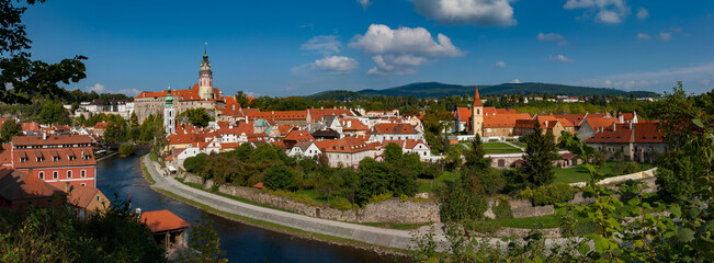  Panomama_Vitava River and Cesky Krumlov ,Czech Republic.