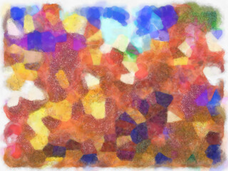 Abstract pictures Various colorful watercolor painting pattern background image create impressionist painting pattern