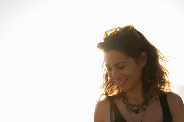 woman in early morning light
