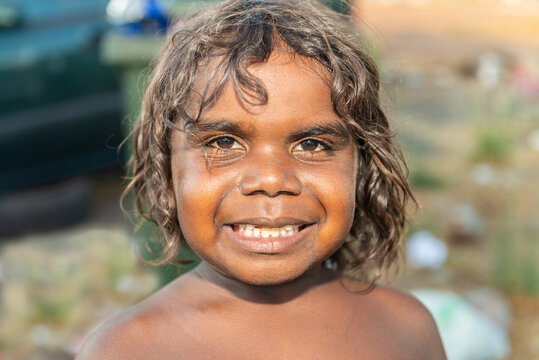 Smiling aboriginal boy