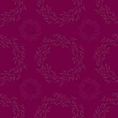 Floral vintage seamless pattern on magenta background for fabrics, scrapbooking, wrapping.