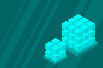 Isometric Digital Technology Web Banner. BIG DATA Machine Learning Algorithms. Analysis and Information. Big Data Access Storage Distribution Information Management and Analysis.