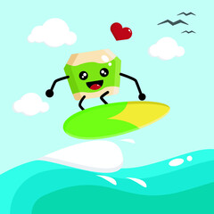 Cute Surfing Vacation