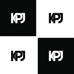 kpj letter initial monogram logo design set