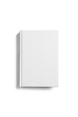 White book on white background. 白背景の上の白い本