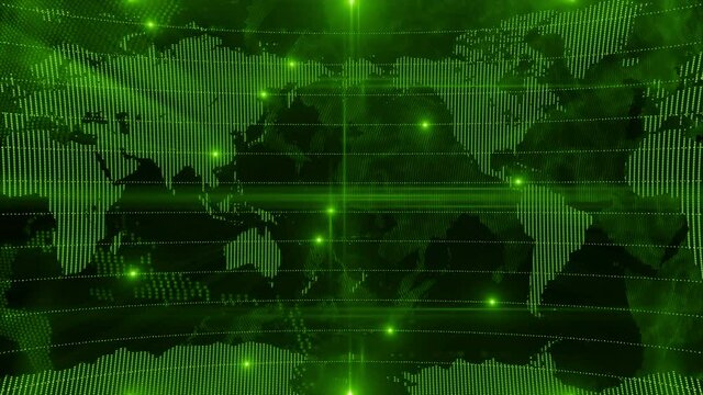 3d rotating world. news generic. Particles with world. movements with light. The lines are moving. particles surrounding the world map 4K