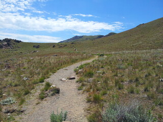 Frary Peak hiking trail, Antelope Island State Park, Utah