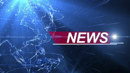 3d rotating world. news generic. Particles with world. movements with light. The lines are moving. particles surrounding the world map 4K