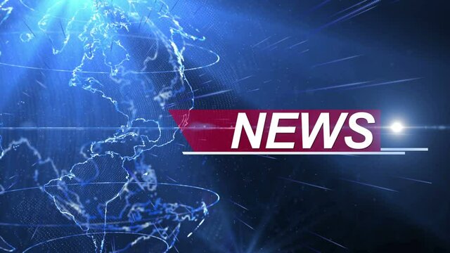 3d rotating world. news generic. Particles with world. movements with light. The lines are moving. particles surrounding the world map 4K