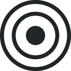 Target, business success, focus Web Icon isolated on white background EPS Vector