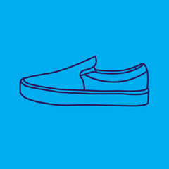 Minimalism outline sneaker shoe for logo and icon design templates

