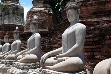 Ayutthaya / Thailand / August 8, 2020 : Wat Sakae, An old temple Originally located at Wat Klang...