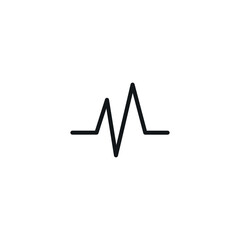 Heart beat monitor pulse line art icon for medical apps and websites isolated on white background EPS Vector