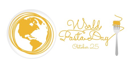 World Pasta Day Vector Illustration