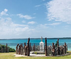 statue on the beach