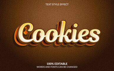 Editable Text Effect, Cookies Text Style