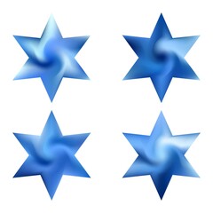 Obraz premium Collection of hexagram mesh backgrounds.