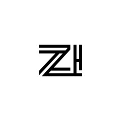 initial letter zi line stroke logo modern