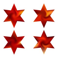 Fototapeta premium Kit of hexagram gradient backgrounds.