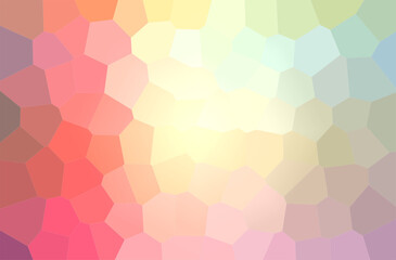 Fototapeta na wymiar Abstract illustration of red and yellow pastel big hexagon background.