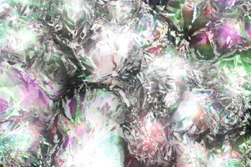 An abstract iridescent crystal texture background image.