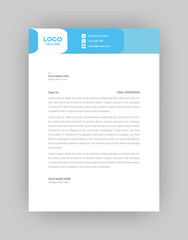 Professional And Modern Business Style, Flat Letterhead Design Template Vector