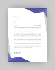 Professional And Modern Business Style, Flat Letterhead Design Template Vector