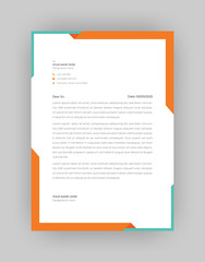 Professional And Modern Business Style, Flat Letterhead Design Template Vector
