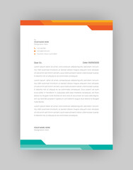 Professional And Modern Business Style, Flat Letterhead Design Template Vector