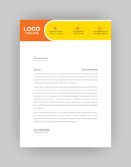 Professional And Modern Business Style, Flat Letterhead Design Template Vector