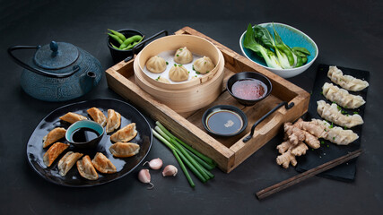 Asian dumplings set