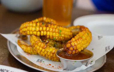 Spicy fried corn ribs
