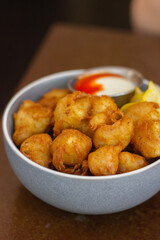Fried cauliflower bites