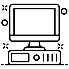 
Desktop computer vector in modern style 
